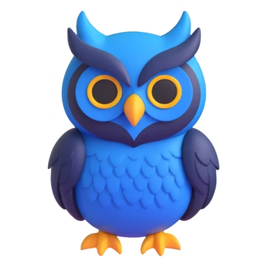 blue owl sticker