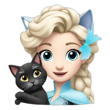 Elsa has a cat sticker