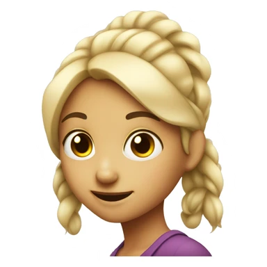 sly smile girl sticker