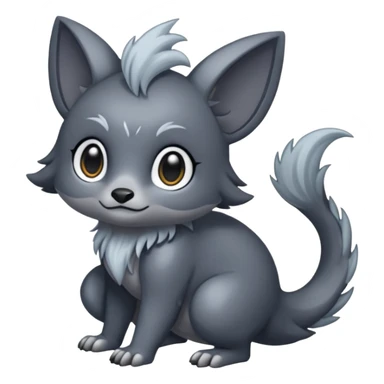 Shiny Dark Greyish Dusky Dull-Colored Fionbri-creature by Falvie (full body) sticker