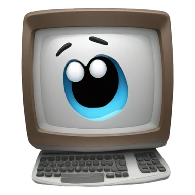 A computer shocked  sticker
