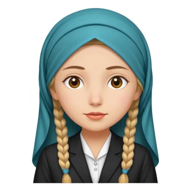 girl wearing suit and chunni on her head  sticker