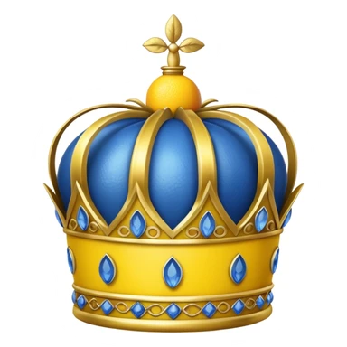 blue crown with lemon sticker