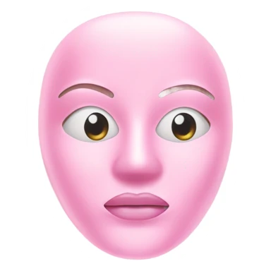 Moisturizing hydrogel face mask pink with slits for eyes, lips and nose  sticker