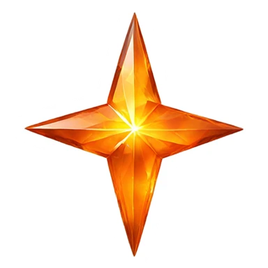 Crystal stars orange sticker