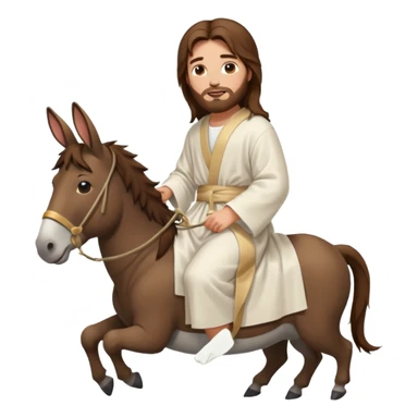 JESUS RIDING A FAT DONKEY ON PALM SUNDAY sticker