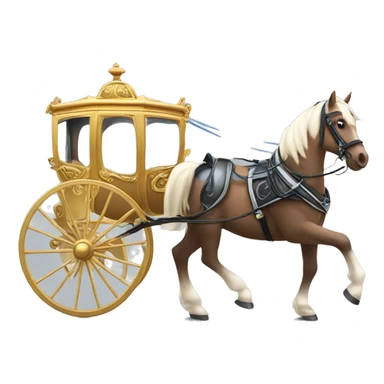 Cinderella Horse and carriage sticker