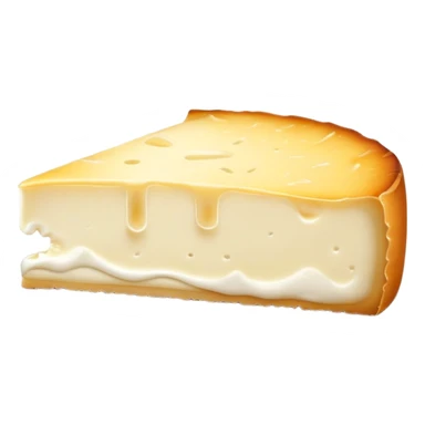 cinematic-realistic-brie-cheese-emoji,-featuring-a-creamy gooey center,-soft-ripened-cheese-with-a-delicate white rind-rendered-with-lifelike-detail-and-inviting,-natural-lightingwith a slice showing the gooey center sticker