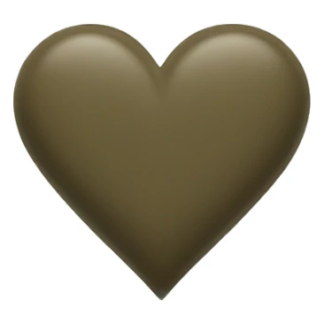 Dark khaki heart sticker