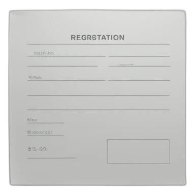 Registration form sticker