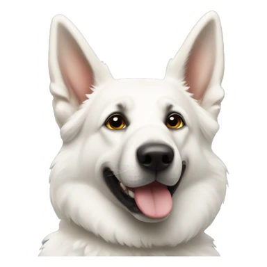 White German shepherd  sticker