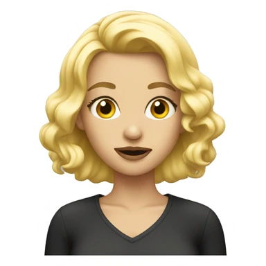 blonde girl with a cigarette sticker