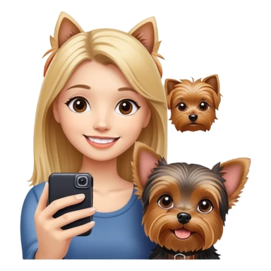 smiling girls with yorkshire selfie sticker