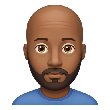 Bearded bald black man  sticker