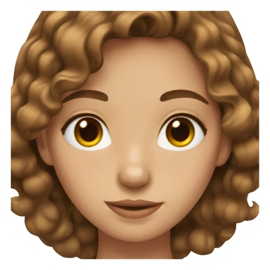 girl with brown wavy hair and cat eye  sticker