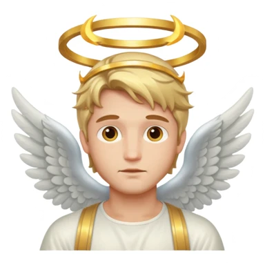 angel man face sticker