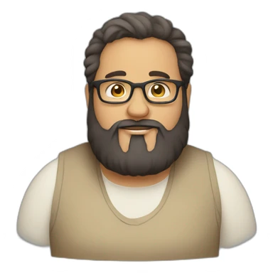 Fat bearded guy with glasses of Arabia sticker