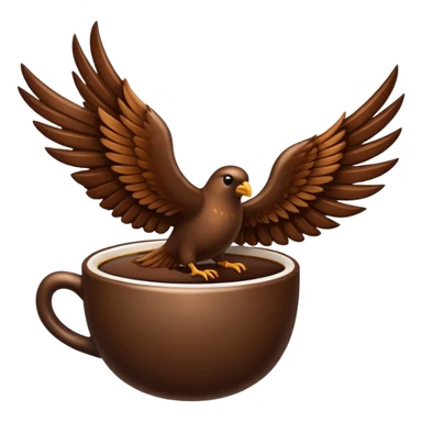 Un grain de café avec des ailes sticker
