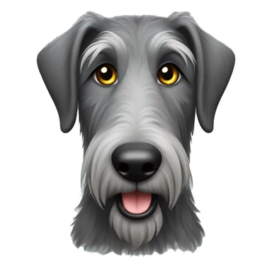 Black and grey Irish wolfhound dog sticker