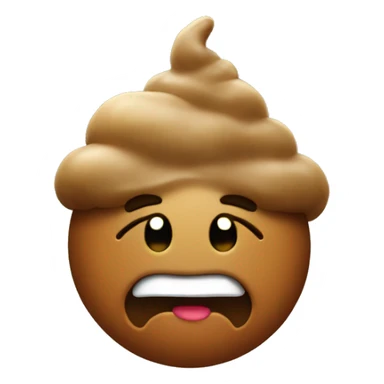 Poop emoji with a halo sticker