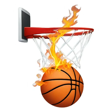 Shrimp on fire dunking a basketball  sticker
