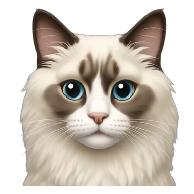 ragdoll cat with darker face sticker