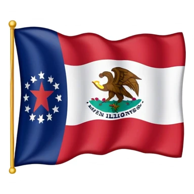 Illinois flag sticker