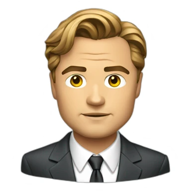 leonardo dicaprio cartoon wearing suit sticker