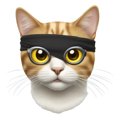 Cat with eyepatch sticker