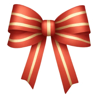 Christmas bow ribbon like with long ends sticker