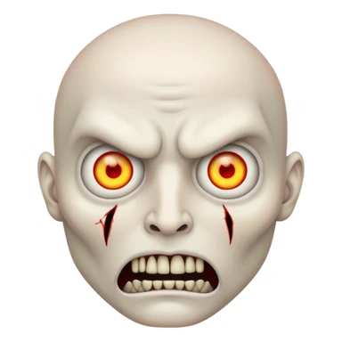 Scary face sticker