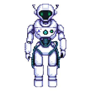 space doctor robot alien with mask sticker