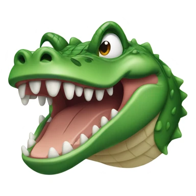 Alligator with mouth wide open sticker
