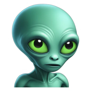 alien try to understand the world sticker