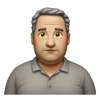 Obese middle age man  sticker