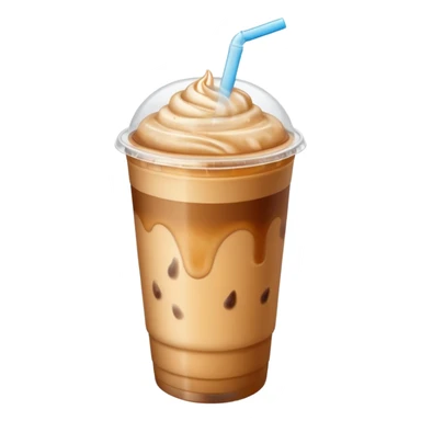 Iced latte without cream and in a plastic cup  sticker
