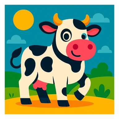 Cow sticker