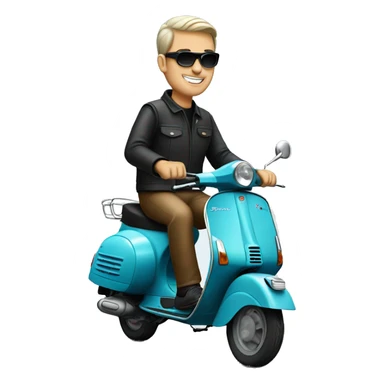 vespa rider sticker