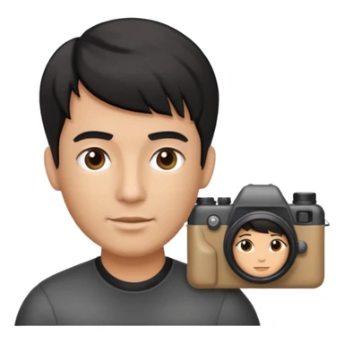 fotografo com cabelo degradado toupet cor do cabelo preto sticker