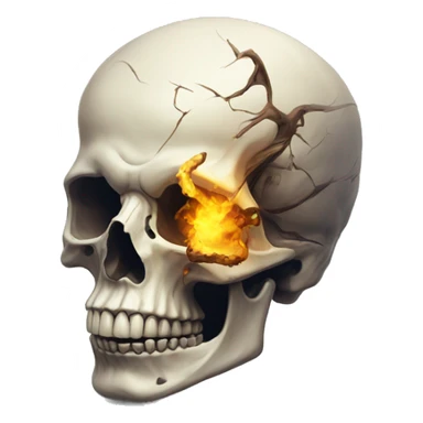 mind blowing + skull sticker