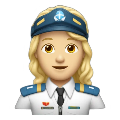 Un pilote d’avion blond sticker