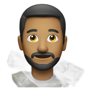 man wiht Money sticker