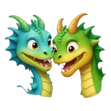 Un dragon amoureux  sticker
