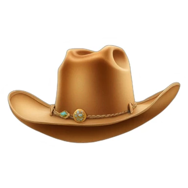 big cowboy hat with tiny cowboy hat on top sticker
