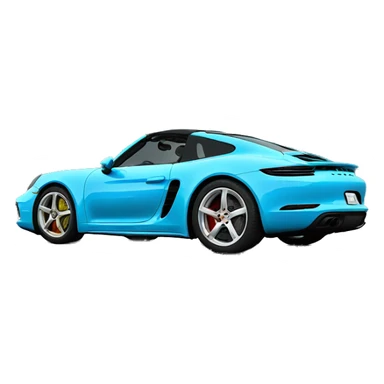 Miami blue Porsche 718 sticker
