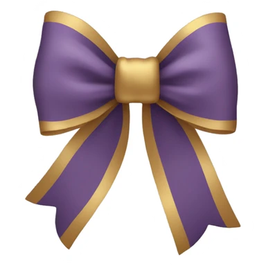 Muted violet and gold bow sticker