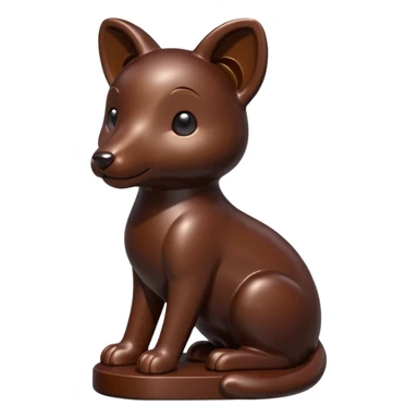 chocolate animal statue sticker