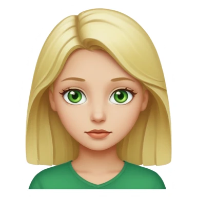 Blonde girl with green eyes sticker