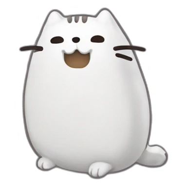 ghost pusheen button sticker
