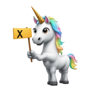 A unicorn holding a sign that says "innovation x5" sticker